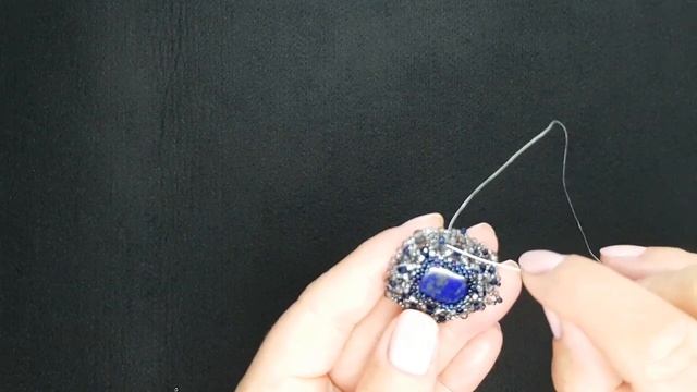 Часть 3. Оплетение кабошона бисером. Beading tutorials