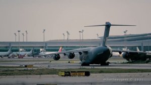 [4K] Indian Air Force C-17 Globemaster III @ Barcelona-El Prat