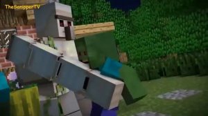 Minecraft Анимация   Железный голем!