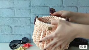 Сумка Ракушка из трикотажной пряжи