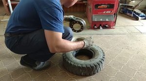 Сборка колеса от погрузчика