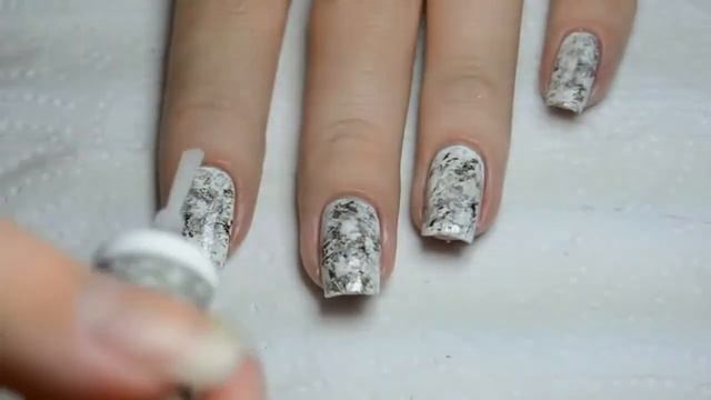 Turquoise Stone Nail Art | Водный Мраморный Маникюр для начинающих