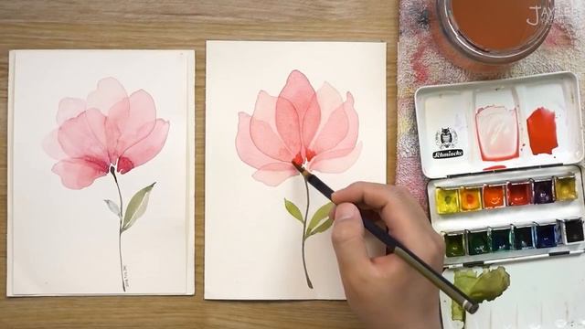 -Layered Petals- Watercolor Painting Technique 338