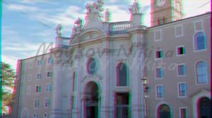 Glitch effect. Basilica di Santa Croce in Gerusalemme. Rome, Italy