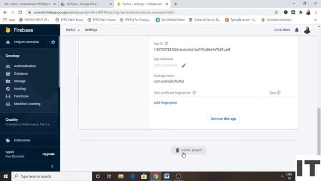 How to delete firebase project |delete the firebase project |Firebase Tutorial | Shreya's Stuff