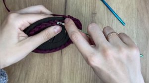 МК Обвязка подставки из шнура и деревянного донышка
