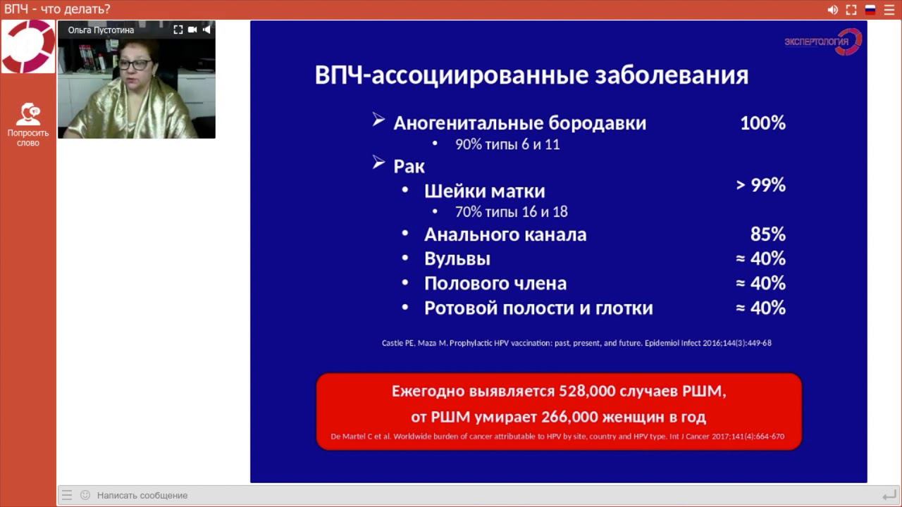 Экспертология  ВПЧ - что делать? Пустотина О. А.