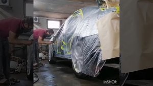 Покраска проемов авто. Гаражные будни.