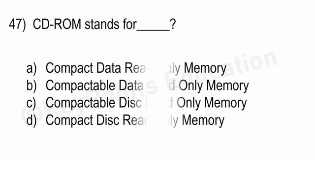 Part -1 | Top 1000 Computer Fundamental MCQ | computer fundamental mcq questions with answers