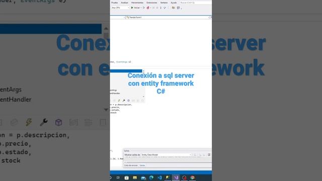 Conexión a sql server con entity framework - C#