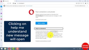 How to fix Your connection is not private error in Opera browser?