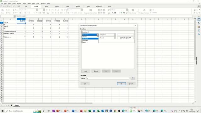 How to create a Heat map using LibreOffice Calc