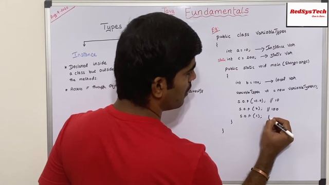 # 25 What are the different types of Variables in Java? | Variables Types|Core Java|Java |RedSysTec