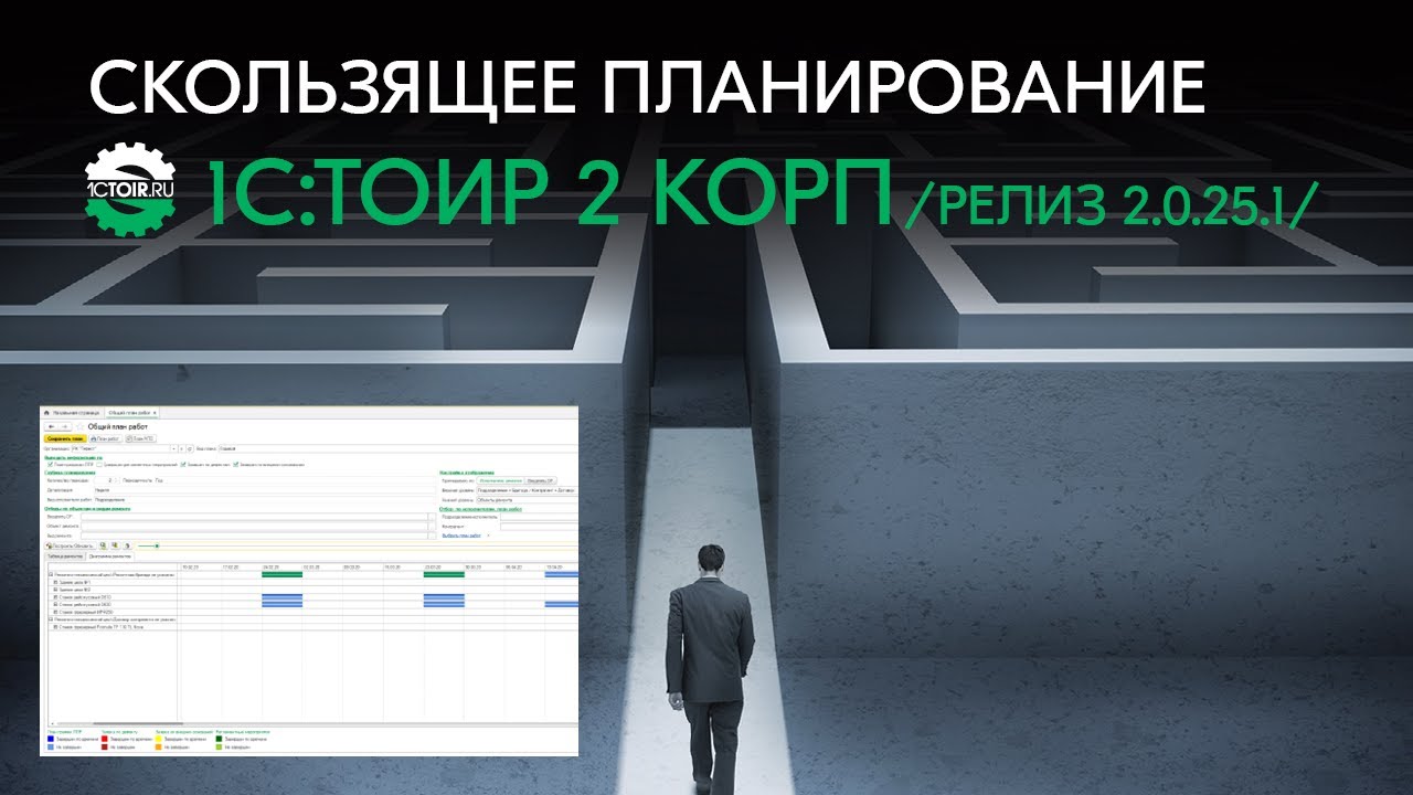 Релиз 2. Скользящее планирование. 1с ТОИР 2 корп. Релиз 2.0.