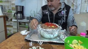 Блюдо праздничного стола из доступных продуктов. Мясной ДнепроГЭС.