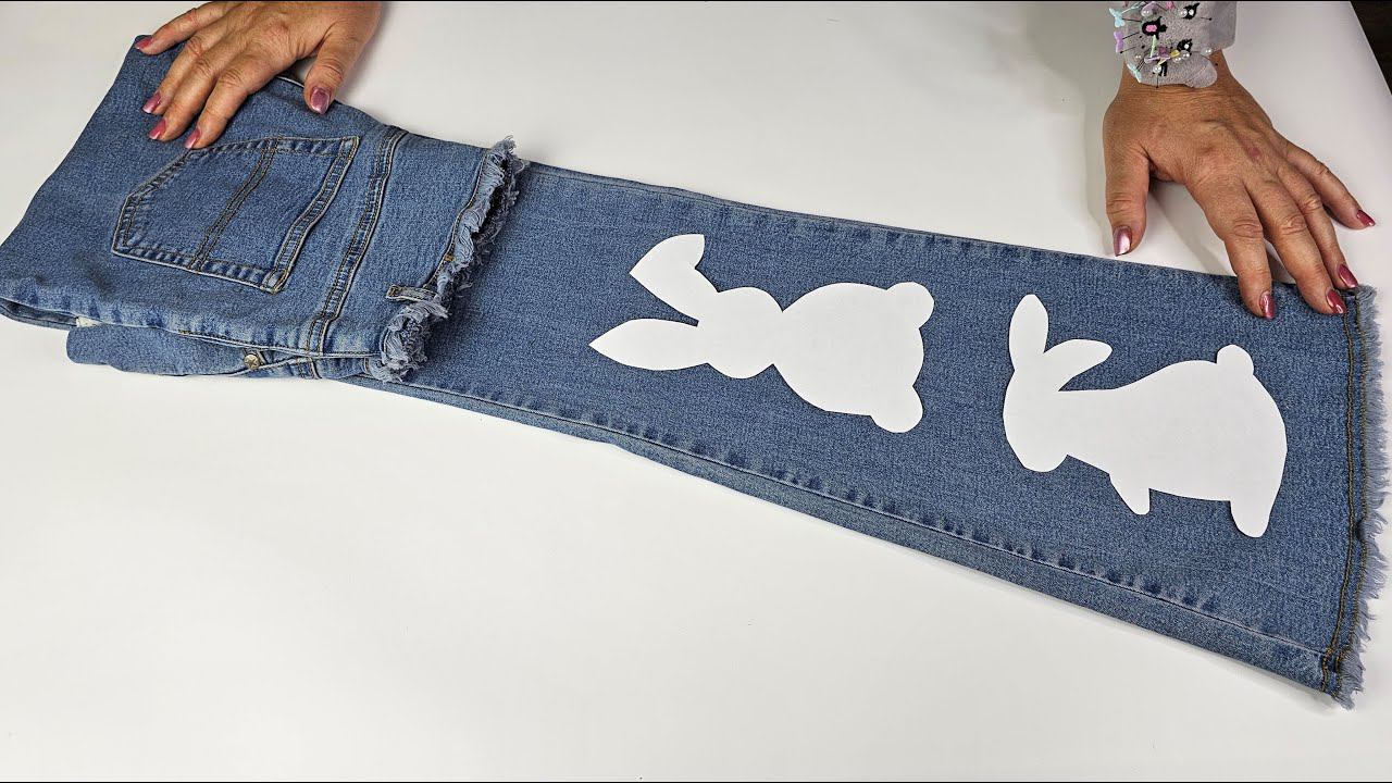 Как сшить Пасхальных кроликов из старых джинсов за 5 минут! смотреть онлайн