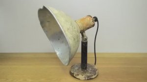 Реставрация помятой настольной лампы 1930 года