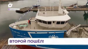 Находкинский судоремонтный завод спустил на воду второй краболов, построенный по госпрограмме