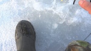Зимняя рыбалка, последний лёд!провалился !