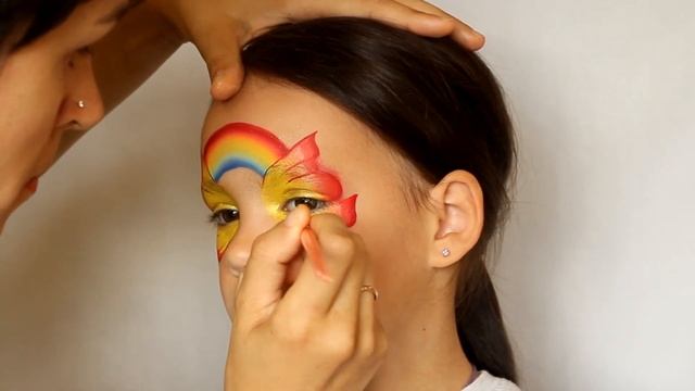 Gold-rainbow butterfly the face paint tutorial смотреть онлайн