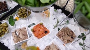 Салат-бар "простецкий" на фуршетной линии Кейтеринг банкет, фуршет, свадебный кейтеринг мастер-клас