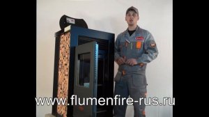 Пеллетный камин для отопления с отделкой мрамором и мозаикой Citrina 12 кВт