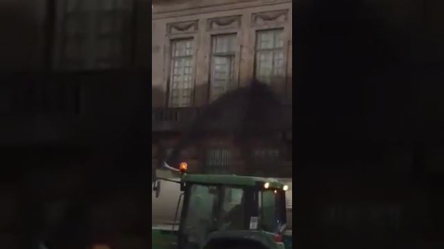 Это у стены парламента во Франции.Бензин подорожал на 0.2-€.Облилли отходами вес Парламент смотреть онлайн