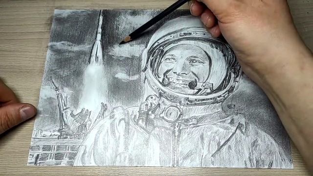 Человек-Легенда, Юрий Гагарин/рисунок/портрет/Yuri Gagarin