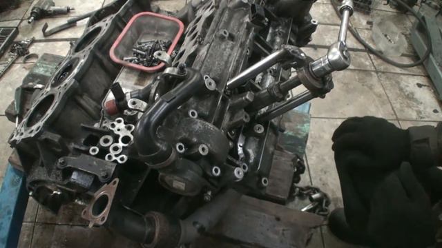 разборка двигателя ОМ 642 смотреть онлайн