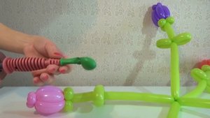 Тюльпан из воздушных шаров шдм Как сделать Аэродизайн цветы flower from a balloon Tulip