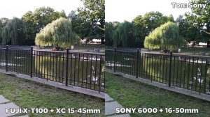 Fuji X-T100 vs. Sony Alpha 6000 Videovergleich