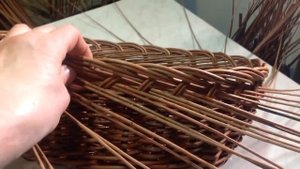 Пасхальная корзина. Ажур. Плетение из лозы