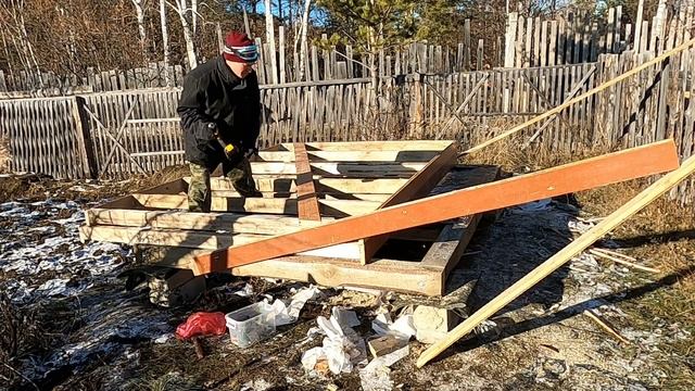 КАРКАСНАЯ БАНЯ С ПРОЛИВНЫМ ПОЛОМ Часть2/Жизнь в Деревне.