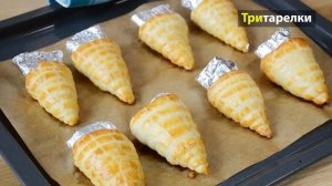 Трубочки с кремом | Слоеные трубочки с кремом