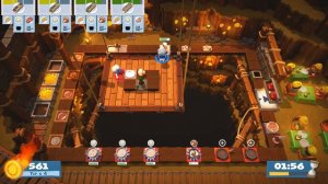 Overcooked 2. Level 5-3. 4 stars. 2 player Co-op