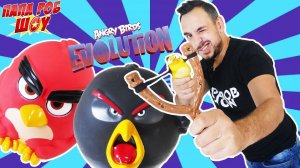 Папа Роб играет в Angry Birds Evolution. Видео обзор для детей