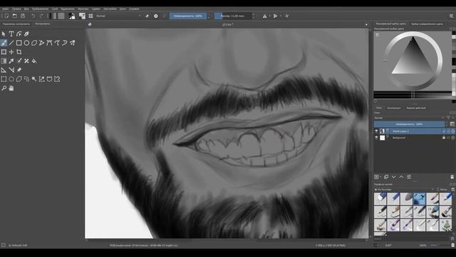 Рисую Дрейка (Drake) в программе для рисования #Krita смотреть онлайн