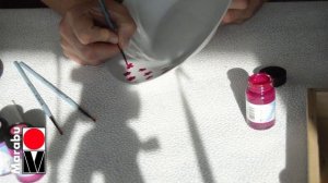 Цветочная роспись посуды. Витражная краска Porcelain