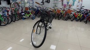 Велосипед дорожный FOXX FIESTA  28" колеса; стальная рама 20"; с  корзиной; черный  УТ-00002562