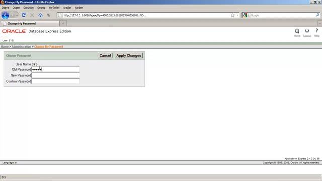 Oracle Apex - Change My Password смотреть онлайн