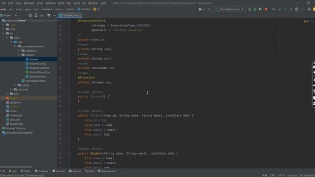 Backend of Student application using java Spring part 1 #6 смотреть онлайн