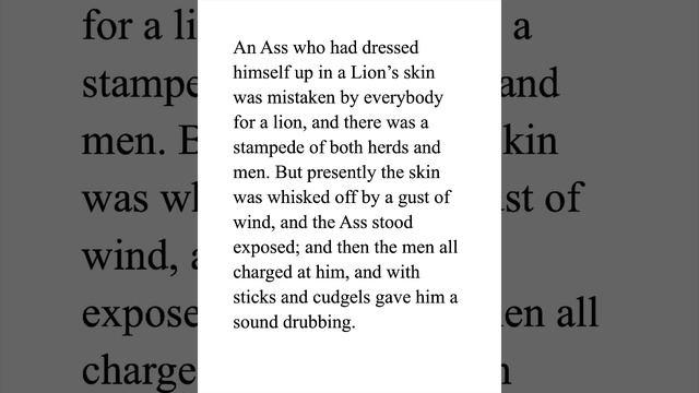 Aesop - The Ass in the Lion's Skin