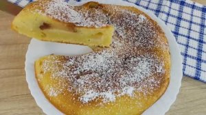 Яблочный пирог на сковородке.