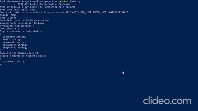 REST API Documentation Generator - Python - Markdown