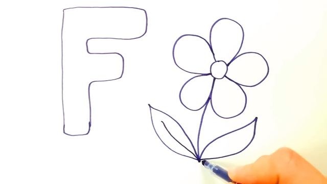 Английский алфавит для детей F | Bolalar uchun F harfini chizish | Draw the letter F for children смотреть онлайн