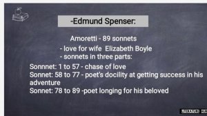 Elizabethan Sonneteers || Sydney, Spenser, Shakespeare || Petrarchan Sonnet