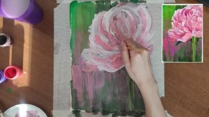 Как рисовать пион. Рисуем пион гуашью поэтапно.