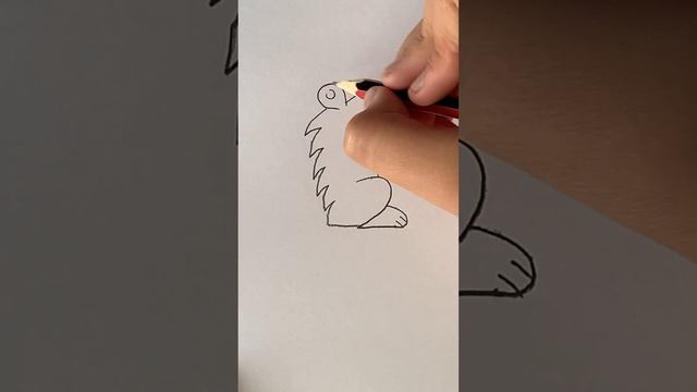 Рисуем милого Ежика?let’s draw a Hedgehog #howtodraw #какнарисовать #детскийрисунок