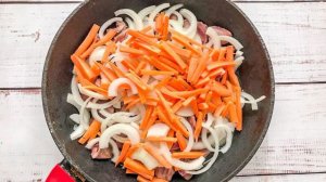Куриные сердечки с чечевицей