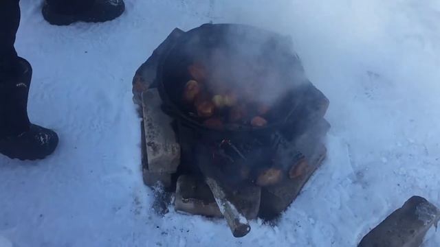 Кзан - Кебаб (Картошка с мясом в казане на костре) смотреть онлайн